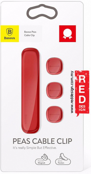 Купить Держатель для проводов Baseus Peas Cable Clip (Red) ACWDJ-09